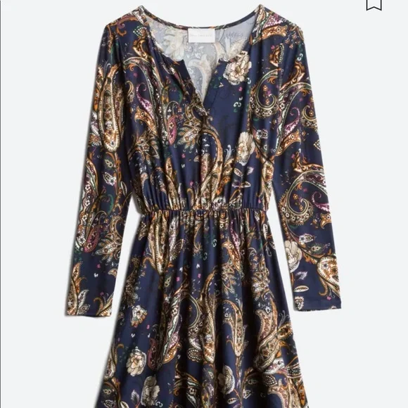 french grey brand dress French Grey Floral Empire Waist Dress